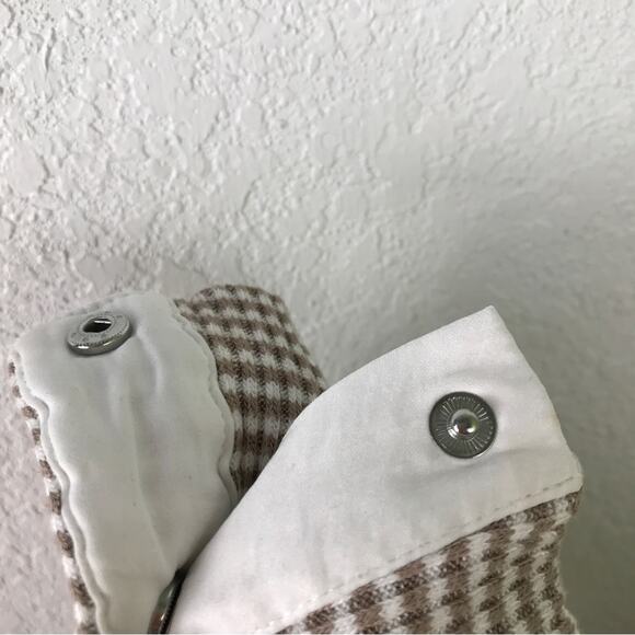 Anthropologie Dolan Striped Snap Button Mock Neck Turtleneck Ribbed Top Size S - Picture 7 of 9